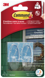 3M Command buitenhaken transparant kunststof maat M