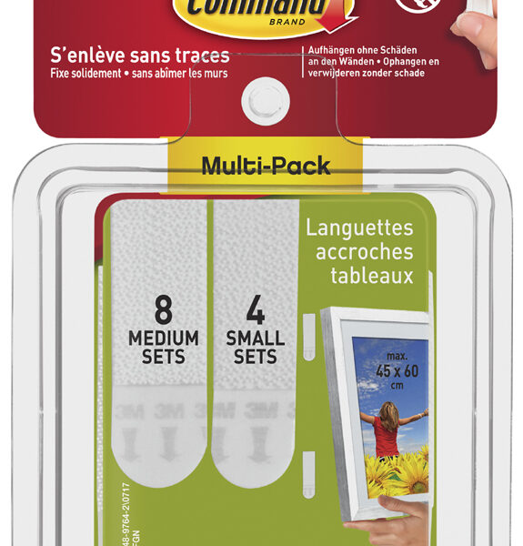3M Command Bevestigingsstrips voor foto's, Multipack (S/M)