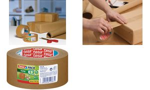Tesa verpakkingstape papier ecoLogo bruin 50mm x 50m