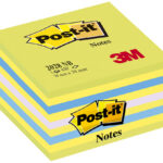 Post-it zelfklevende notitieblokjes kubus 76x76mm neongroen