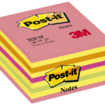 Post-it plaknotitieblok, 76 x 76 mm, neon roze tinten
