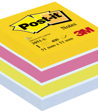 Post-it Zelfklevende Notitieblokjes Mini, 51 x 51 mm, Ultrakleuren