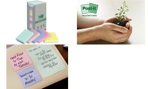 Post-it Zelfklevende Notitieblokjes Recycling Notes, 51 x 38 mm, gekleurd