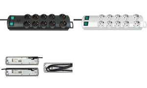 Brennenstuhl stekkerdoos Primera-Line Technik 10-voudig zilver
