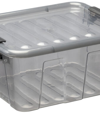 Kunststof opbergdoos HOME BOX, 2,0 liter, grijs