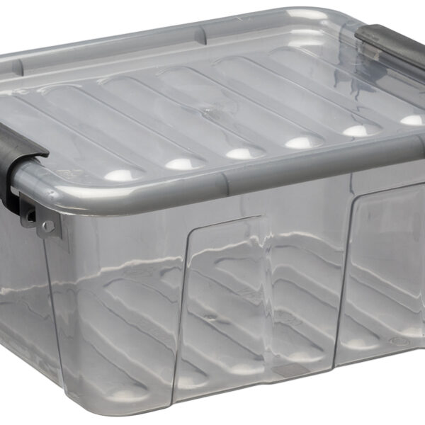 Kunststof opbergdoos HOME BOX, 2,0 liter, grijs
