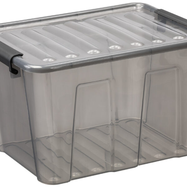 Kunststof opbergdoos HOME BOX, 15 liter, grijs