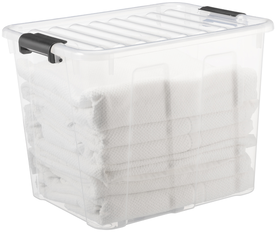 Transparante opbergbox, 40 liter Transparante opbergbox, 40 liter