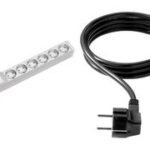 BACHMANN 19 inch stekkerdoos 6-voudig met aardlekschakelaar