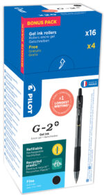 PILOT gelpen G-2 PLUS 05, voordeelpak, zwart