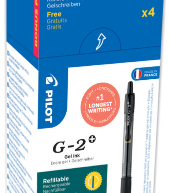 PILOT gelpen G-2 PLUS 05, voordeelpak, zwart