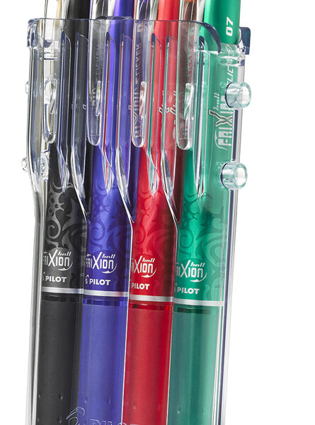 Pilot wrijfbare gelpen Frixion Ball Clicker 0,7mm, 4-delige set in etui