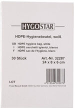 HYGOSTAR hygiënezakjes HDPE wit onbedrukt 30 stuks