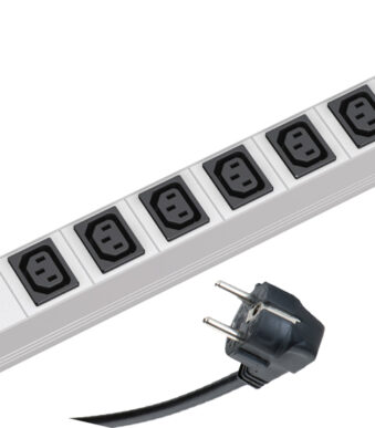 BACHMANN 19 inch stekkerdoos voor datakasten, 8-voudig