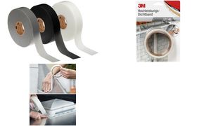 3M Hoogwaardig afdichtingstape 4411B+, 50 mm x 33 m, zwart