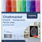 EUROPEL krijtmarkers 3 mm, 8 stuks, kleurenmix