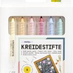 Folia krijtstiften set pasteltinten, 6 stuks