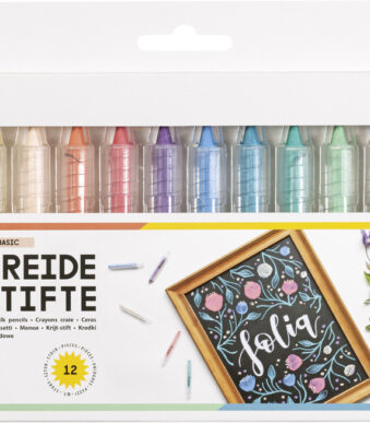 Folia krijtstiften set gekleurd gesorteerd 12 stuks