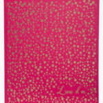 Gastenboek paars, 190 x 210 mm, fuchsiaroze / goud