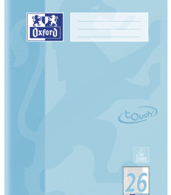 Oxford Touch Pastell schrift A4 gelijnd met rand, blauw
