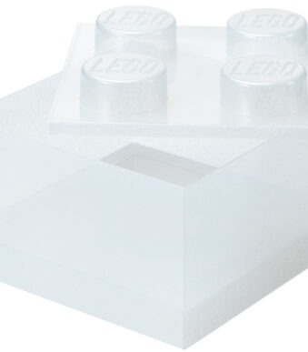 LEGO Opbergbox 4 Noppen Glitter Transparant