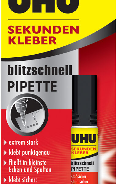 UHU sekundenlijm pipet blitssnel, 3 g