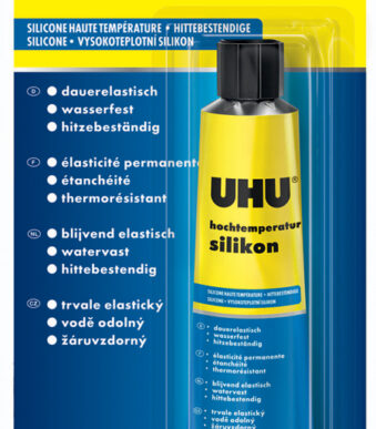 UHU Hittebestendige siliconen kit, zwart, 80 ml tube.