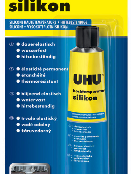 UHU Hittebestendige siliconen kit, zwart, 80 ml tube.