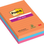 Post-it Zelfklevende notitieblokken super sticky notes, gelinieerd, 101x152 mm