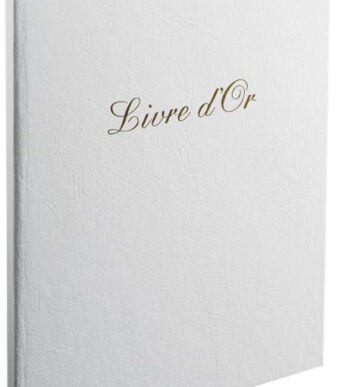 Gastenboek 'Livre d'Or', 270 x 220 mm, wit