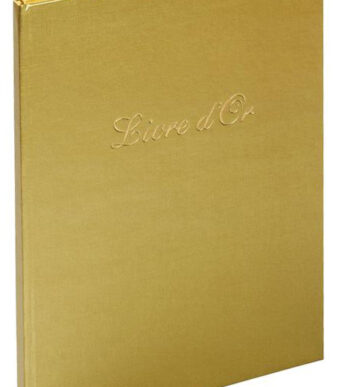 Gouden gastenboek, 270 x 220 mm.