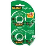 Scotch plakbandhouder Magic, transparant, inclusief 2 rollen