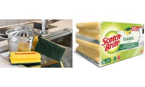 Schuurspons Classic XXL, kleur: geel/groen