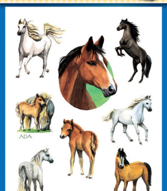 Glimmende kinder-stickers 'Paarden'