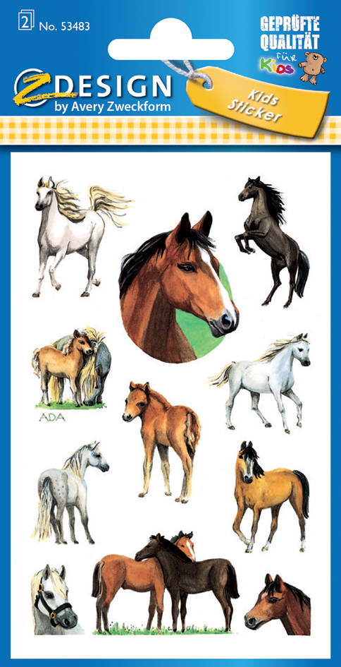 Glimmende kinder-stickers 'Paarden' Glimmende kinder-stickers 'Paarden'
