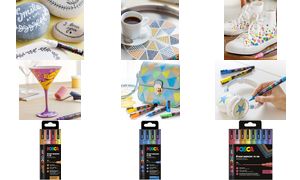 POSCA Pigmentmarkers PC3ML Glitter set 4 stuks, gekleurde sortering