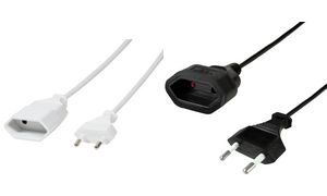 LogiLink verlengkabel Euro-stekker 1 meter zwart