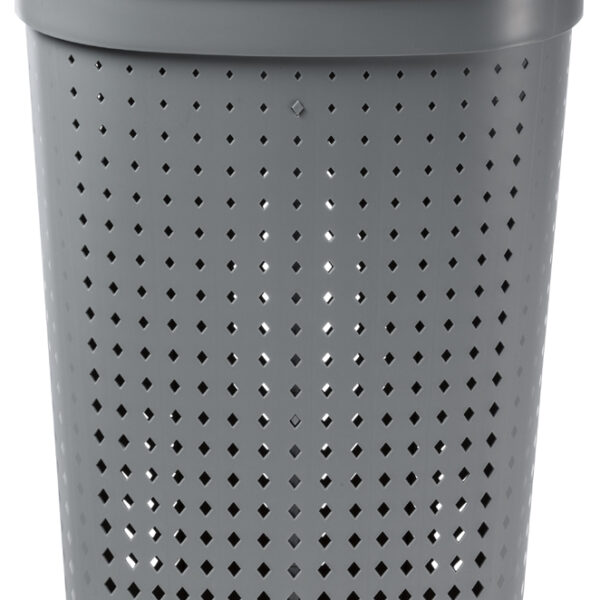 Ovale grijze wasmandje Seoul, 60,8 liter