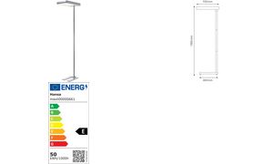 Hansa LED-vloerlamp Maxlight 1900mm zilver