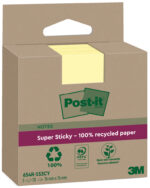 Post-it Super Sticky gerecyclede notitieblokken, 76 x 76 mm, geel