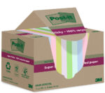 Post-it Super Sticky gerecyclede plaknotities, 76 x 76 mm, gekleurd