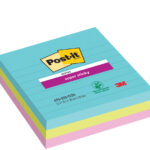 Post-it Zelfklevende notitieblokken super sticky, gelinieerd, 101x101 mm