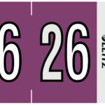 LEITZ jaarsignaal Orgacolor '26' op strip, violet