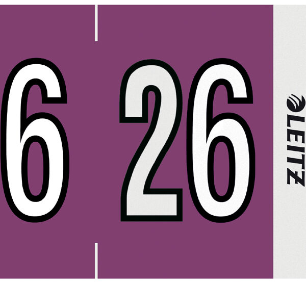 LEITZ jaarsignaal Orgacolor '26' op strip, violet