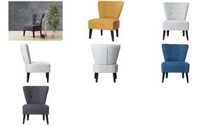 Bezoekersbureaustoel 'Brighton', blauw/zwart