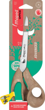 Maped schaar Advanced Wood 210mm asymmetrisch links bruin