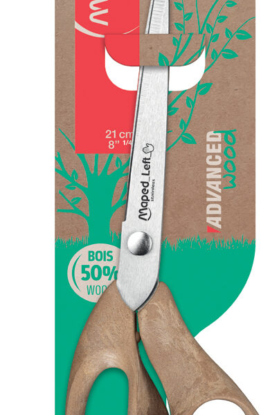 Maped schaar Advanced Wood 210mm asymmetrisch links bruin