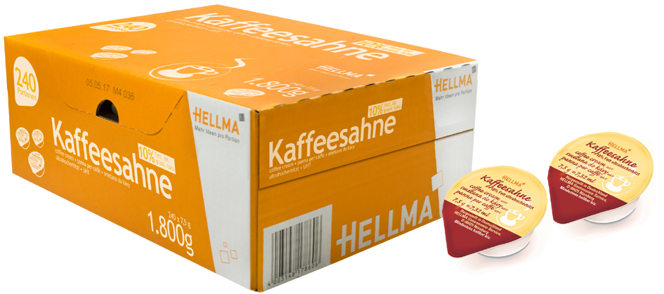HELLMA Koffiemelk 10% vet grootverpakking 240 porties HELLMA Koffiemelk 10% vet grootverpakking 240 porties