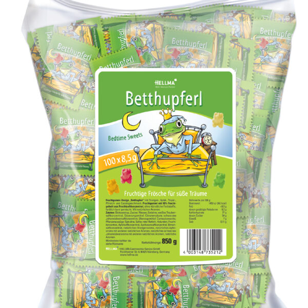 HELLMA Fruchtgummi Betthupferl, minizakjes, 100 stuks à 8,5 g