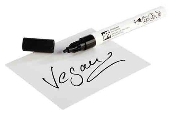 APS Krijtmarker, zwart, set van 2